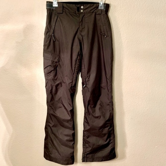 SIMS Pants - Sims Snowboarding Pants XS Charcoal Grey Blue Lining Pockets Boot Cut EUC